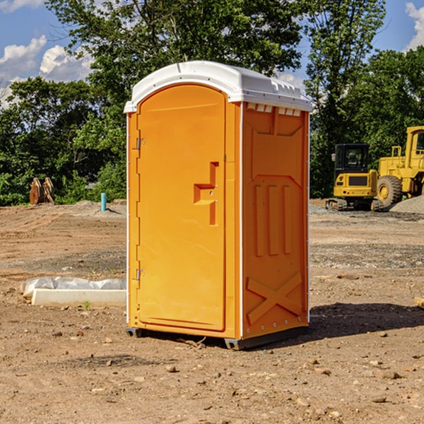 how often are the portable restrooms cleaned and serviced during a rental period in Danville City County